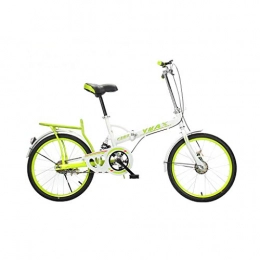 BIKESJN Bici Bicicletta pieghevole da 20 pollici for adulti Studente ultraleggero portatile for bambini di piccole dimensioni Pendolare Mountain bike City Bike Shopper Bicicletta Ammortizzatore ( Color : Green )