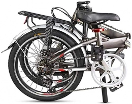 mjj Bici Bicicletta pieghevole da 21 pollici, 7 velocità, telaio in alluminio, mountain bike per adulti, leggera, con telaio in alluminio, mini bici compatta