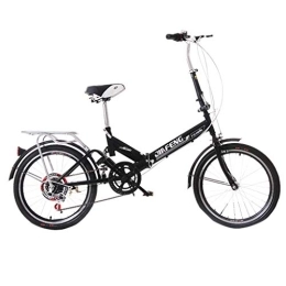 L.BAN Bici pieghevoli Bicicletta pieghevole da bicicletta universale 6 tipi di velocità variabile Bicicletta da 20 pollici Bicicletta portatile per uomo e donna Bicicletta (Colore: GIALLO, Dimensione: 155 * 30 * 94 CM)