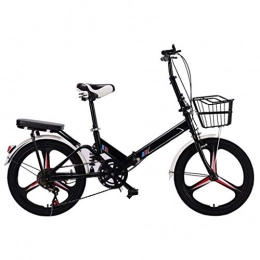 LXJ Bici Bicicletta Pieghevole for Adulti A velocità Variabile Unisex E Adolescenti, Ruota Monopezzo da 20 Pollici, Disponibile for Il Lavoro Urbano, Sella Leggera E Confortevole