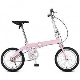 LPsweet Bici pieghevoli Bicicletta Pieghevole, Leggero E Alluminio Folding Bike con Pedali A velocit Variabile Piccolo Portatile Ultra Leggero per Studente di Scuola I Bambini, Rosa, 20inches