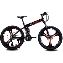 FYHCY Bici Bicicletta Pieghevole Mountain Bike 26 Pollici Pieghevole Telaio Professionale A 21 Velocità In Acciaio Al Carbonio Assorbimento Degli Urti Sistema di Frenata di Sicurezza Black