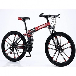 MTTKTTBD Bici pieghevoli Bicicletta pieghevole Mountain bike Doppio assorbimento degli urti Ruota integrata Bicicletta pieghevole per mountain bike Bicicletta pieghevole City Bike per l'uso negli adulti D, 21 speed