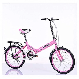 LXCD Bici pieghevoli Bicicletta pieghevole, mountain bike per adulti, 20 pollici, bicicletta, bici da strada, pieghevole, doppio freno a disco, miglior regalo, -Pink