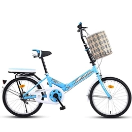  Bici Bicicletta Pieghevole per Mountain Bike Bicicletta Pieghevole per Adulti da 20 Pollici Bicicletta Portatile Ultra Leggera per Andare al Lavoro A Scuola Bicicletta Pieghevole Veloce (Color : Blue) Equ