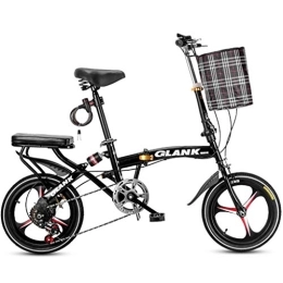 BJYX Bici pieghevoli Bicicletta pieghevole piccola bicicletta pieghevole, ruote da 16 pollici, trasmissione a 6 velocità, bicicletta ammortizzante per bici da donna adulta e femminile