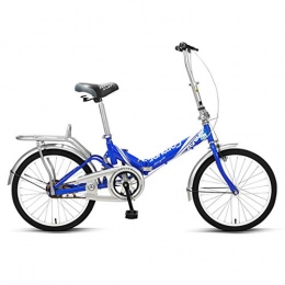 Bici per bambini Bici Biciclette 20 Pollici Bicicletta Pieghevole Bici Adulto Singola velocità della Bicicletta Strada di Città Alto tenore di Carbonio Telaio in Acciaio Ragazza Ragazzo (Color : Blue, Size : 20inches)