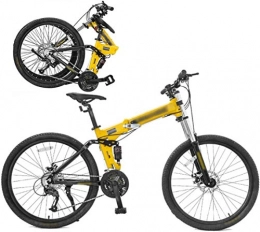 WCY Bici Biciclette fuoristrada della bicicletta, 26 pollici pieghevole antiurto biciclette con il doppio freno a disco, pieghevole Commuter Bike - 27 velocità con 5-27 (Colore: nero) yqaae ( Color : Yellow )
