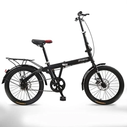 Biciclette Bici Biciclette Pieghevole Adulti 20 Pollici Leggera per Studenti Bambini (Color : Black, Size : 20inches)