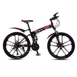 Kerryshop Bici pieghevoli Biciclette Pieghevoli for adulti variabile e femminile della bici di montagna degli uomini di bicicletta Velocità doppio ammortizzatore Studente di ultra-leggero portatile fuori strada bicicletta 26 p