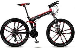 WCY Bici Bike 26 pollici bici di alta acciaio al carbonio softtail Folding Bike Off-Road bicicletta sedile regolabile in acciaio alto tenore di carbonio Telaio Doppio assorbimento di scossa 5-27 (Colore: E, Di