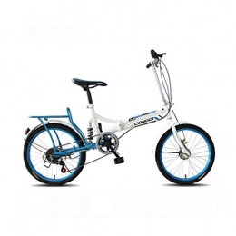 BIKESJN Bici BIKESJN Bicicletta Pieghevole for Adulti 20 Pollici Ultra Leggera Portatile for Bambini Piccoli Studenti Ammortizzatore Bicicletta Stile pendolare (Color : Blue)