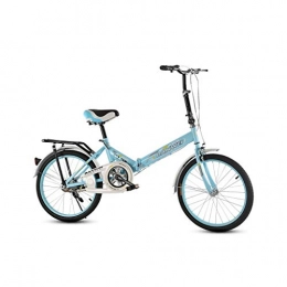 BIKESJN Bici BIKESJN Bicicletta Pieghevole for Adulti 20 Pollici Ultra Leggera Portatile for Bambini Piccoli Studenti pendolari Stile Mountain Bike City Bike Shopper Bici Bici (Color : Blue)