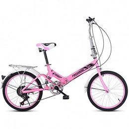 CCLLA Bici pieghevoli CCLLA Mountain Bike 20 Pollici Leggera Mini Bicicletta Pieghevole Piccola Bicicletta Portatile Studente Adulto, Tre Colori