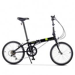 CHEZI Bici pieghevoli CHEZI Folding bikeBicicletta Pieghevole per Bambini con Freno Anteriore e Posteriore Bicicletta Portatile per Adulti Nero 20 Pollici 6 velocità