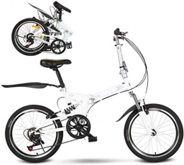 CSS Bici pieghevoli CSS Bici Pieghevole da 20 Pollici Ammortizzante, Biciclette da Bicicletta per Bambini per Bambini, Bici da Pendolare Leggera Unisex, Bici Pieghevole per Bambini con Telaio in Acciaio a 6 Velocità 5-2