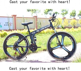 CSS Bici pieghevoli CSS Mountain bike da 26 pollici, bici pieghevole a coda morbida in acciaio ad alto tenore di carbonio, sedile regolabile per mountain bike fuoristrada, doppio assorbimento degli urti 6-24, sol