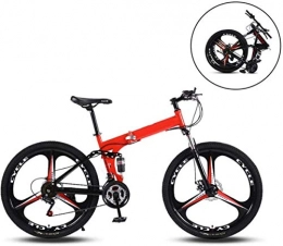 CSS Bici pieghevoli CSS Mountain bike, telaio pieghevole in acciaio ad alto tenore di carbonio 24 pollici velocità variabile doppio assorbimento degli urti tre ruote della taglierina bicicletta pieghevole 6-6, 21 velocit