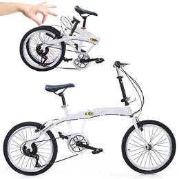 CYXYXXYX Bici CYXYXXYX Bicicletta da Montagna Pieghevole Unisex per Adulti Mini Bicicletta da Citt in Lega Leggera per Uomo Donna Donna con Manubrio Regolabile E Comfort Bianco