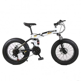 Dapang Bici pieghevoli Dapang Mountain Bike, 7 / 21 / 24 / 27 / 30 Speed Steel Frame, 4.0"Fat Tyres Razze Wheels Sospensione Bici Pieghevole, 1, 30speed
