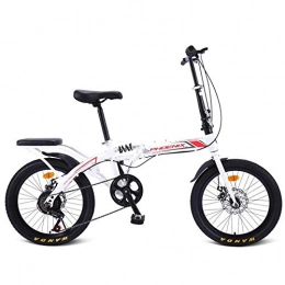 DASLING Bici DASLING Bicicletta Pieghevole per Bambini 16 Pollici / 20 Pollici Bici da Strada per Adulti Mountain Bike a 20 Pollici Bianco Rosso