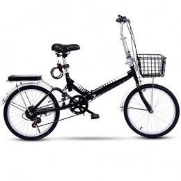 DFKDGL Bici pieghevoli DFKDGL Bicicletta da Donna con Ruote da 20 Pollici Bicicletta Pieghevole Leggera Bicicletta compatta a velocità variabile con Doppio Freno a Disco Portapacchi Posteriore Bicicletta Pieghevole da VI