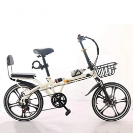 DFKDGL Bici DFKDGL Bicicletta ergonomica Bicicletta Pieghevole Bicicletta da Donna Bicicletta Portatile da Uomo per Adulti Piccola Bicicletta con portabottiglie, Ruote da 16 / 20 Pollici Bicicletta da Esterno (C