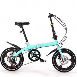 DFKDGL Bici DFKDGL - Bicicletta pieghevole da 40, 6 cm, telaio leggero in acciaio al carbonio, 6 velocità, per città, bici da donna, per bambini, studenti, giovani, donne, uomini (colore: A5, dimensioni: 40, 6 cm