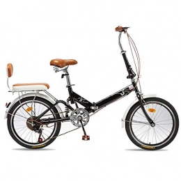 DFKDGL Bici DFKDGL Cruiser Bike da donna, bicicletta pieghevole, bici da donna, comfort con sella in spugna ispessita, bici da strada a 6 velocità, monociclo ruota da 20 pollici