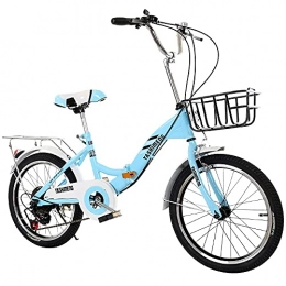 DODOBD Bici pieghevoli DODOBD 18 / 20 / 22 PolliciBicicletta Pieghevole, Mini Bici Pieghevole Leggera con Luce Posteriore a LED con Staffa Posteriore, Bicicletta per Studenti Bici Uomo Compatta per Adulti