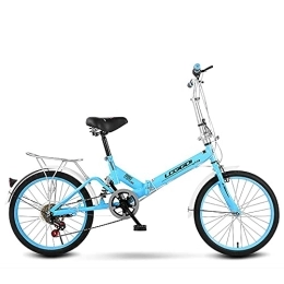 DODOBD Bici DODOBD Bicicletta Pieghevole da 20 Pollici, Shimano a 6 velocità, per Uomo e Bambino, Telaio in Acciaio ad Alto tenore di Carbonio Folding Bike Adatto, Adatta a Partire da 135 cm a 175 cm