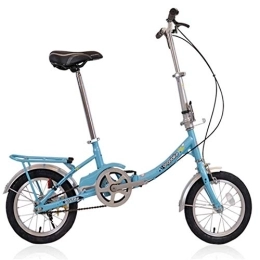 DRAGDS Bici DRAGDS 14Inch Alto Tenore Di Carbonio Acciaio Mini Folding Bike, Singolo Uomini e Donne Velocità Leero Bicycleof Sedile Regolabile Facile da Conservare, 14 Pollici