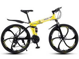 EDOSTORY Bici pieghevoli EDOSTORY Pieghevole Adulto Bicicletta Bicicletta Pieghevole Ultra Scuola da Bicicletta Portatile velocità della Luce Pendolarismo Bici Pieghevole Veloce, Giallo