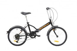 F.lli Schiano Bici pieghevoli F.lli Schiano Pure, Bici Pieghevole Unisex-Adult, Nero-Arancio, 20''