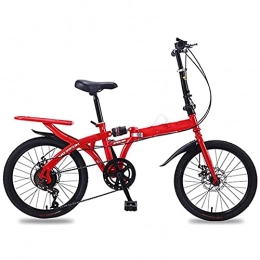 FCYIXIA Bici FCYIXIA 20"Lightweight Pieghevole Bicycle City Bicycle Bike Adulto Ultra Light 7 velocità Ammortizzatore Ammortizzatore Bicicletta Portable Commuter Commuter By A zhengzilu (Size : A)