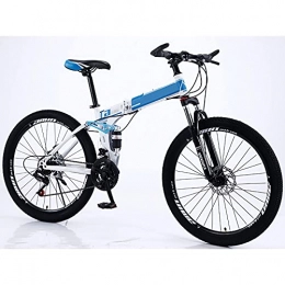 FGKLU Bici FGKLU Mountain Bike Pieghevole da 26 Pollici, Bici MTB a Sospensione Completa a 21 velocità con Freni a Disco, Bici MTB da Bicicletta per Uomo Donna