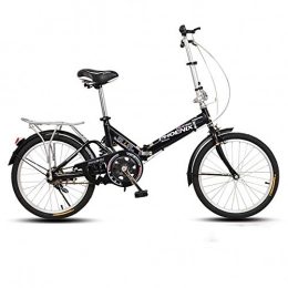 FNCUR Bici FNCUR A Una velocit di 20 Pollici for Adulti Maschili E Femminili Tempo Libero Folding Bike Classic Black E Donna Uomo Biciclette