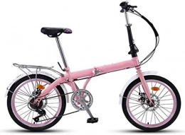 XIN Bici Folding Bike 7 Velocità della montagna della bicicletta Cruiser 20in adulti esterna Student Sport Ciclismo ultra-leggero portatile pieghevole bici for Uomo Donna leggero pieghevole casuale Damping bic