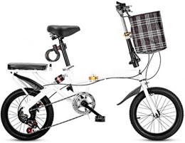 XIN Bici Folding Bike bicicletta della montagna 16in adulti esterna Student Sport Ciclismo alto tenore di carbonio in acciaio ultra-leggero portatile pieghevole bici for Uomo Donna leggero pieghevole casuale D