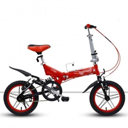 WCY Bici Folding Bike biciclette, Studente di Luce Piccolo Uomini portatile e di Mountain Bike di Donne, 14 pollici di Single Speed ​​City Sport Commute bicicletta, può essere dotato di ausiliario Ruote yqaae