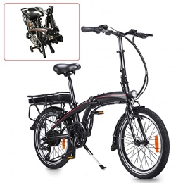 CM67 Bici Folding Sport Bicicletta Bicicletta pieghevole piegabile City bike elettrica schermo LCD Bicicletta pieghevole con regolatore a 5 velocità Adatto per regali per adulti