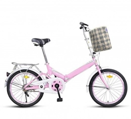 GHGJU Bici GHGJU Bicicletta Piegante Permanente della Bicicletta 20 Pollici Gli Uomini E Le Donne Studenti Bicicletta Adulto 16 Pollici Bambini Bicicletta Luce Ultra Leggera Auto, Pink-16in