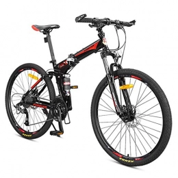 GJNWRQCY Bici GJNWRQCY Mountain Bike per Adulto da 26 Pollici a 27 velocità con Forcella Anteriore con Serratura a Doppia Sospensione