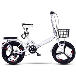 GOLDGOD Bici GOLDGOD 20 Pollici Pieghevole Bicicletta per Adulti, 6 velocità Ruote Ammortizzatori Bici con Cestino Compatto Portatile Ultraleggero Bicycle Telaio in Acciaio Ad Alto Tenore di Carbonio