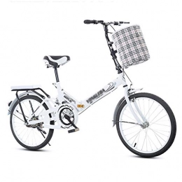 GQFGYYL-QD Bici GQFGYYL-QD Portatile Pieghevole Bici con Sedile Regolabile e Assorbimento degli Urti, Bicicletta Sportiva da montagnaruote da 20 Pollici Freni Doppio Disco a 6 velocità, per Adolescenti Studenti, 1