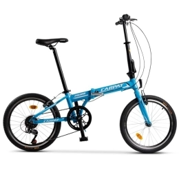 GRELiving Bici pieghevoli GRELiving Bicicletta pieghevole da 20 pollici, freno a V a 7 marce, telaio in alluminio, peso leggero, 17 kg, sistema Quick Fold