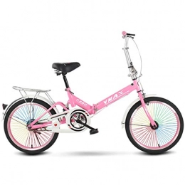 GWM Bici GWM Pink City Commuter Bicicletta Pieghevole Femminile Portable Outdoor Activity Bike, con Ruote colorato