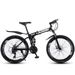 GWSPORT Bici GWSPORT Bicicletta Pieghevole da 26 '' per Uomo e Donna Pneumatico Fuoristrada Leggero per Mountain Bike a 21 velocit di Assorbimento degli Urti, Nero