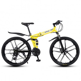 GWXSST Mountain Bike Pieghevole Rapido Pieghevole Pieghevole per Adulti, Comodo Ed Efficace Pressione di Ammortizzazione, Telaio A Sospensione Intera Mountain Bike per Uomo Donna Donna Leggera Bici C