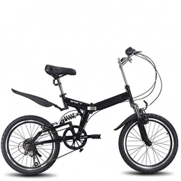 GYL Bici GYL Portatile e Leggero 20 Pollici Bici Pieghevole Studenti & Adulti Sospensioni di Fascia Alta Manubrio Shimano di Fascia Alta, Nero